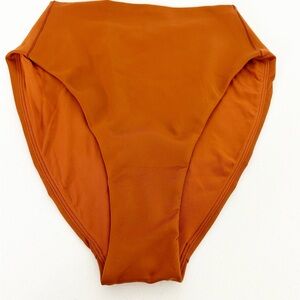 Left On Friday Women's M Hi Hi Bottom High Waisted Swim Bottoms in Bronze NEW